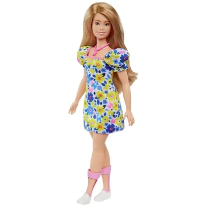Eine Barbie-Puppe mit Down-Syndrom.