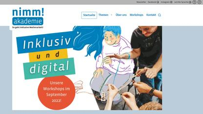 Screenshot der Website der nimm! akademie