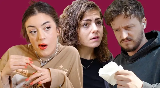 Collage von den Portraits von drei Personen: Tommi Schmitt, Parshad und Samira.