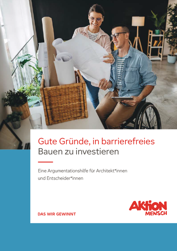 Bild von der Broschüre "Gute Gründe, in barrierefreies Bauen zu investieren"